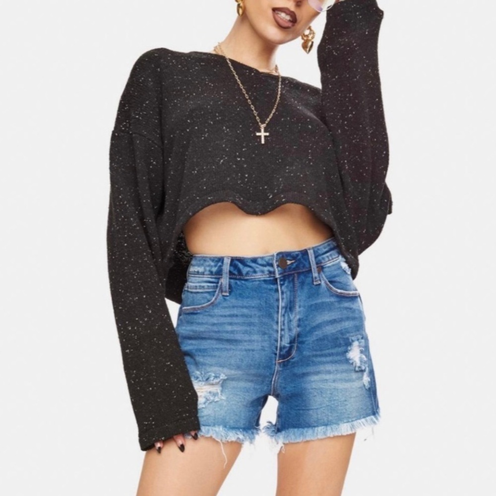 ARTICLES OF SOCIETY Distressed
Denim Cutoff Shorts, Light washed